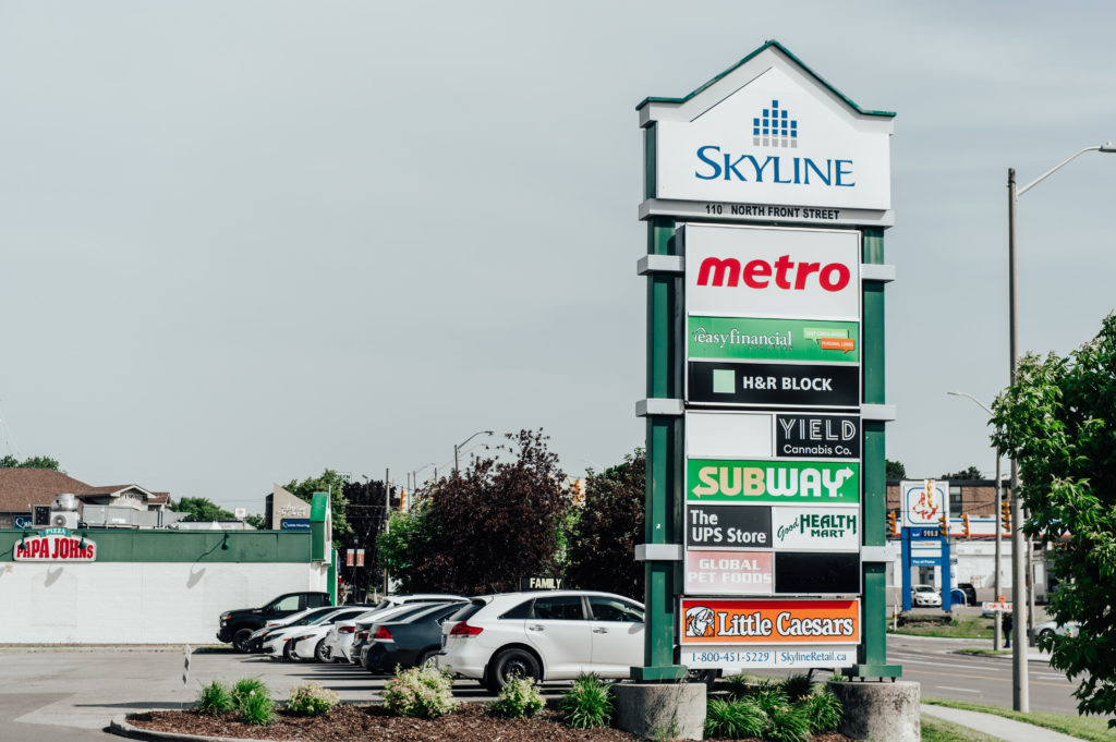 Skyline Plaza in Belleville. Belleville is the location of the latest MDM Developments condo community, Porta. Located on the Bay of Quinte less than a half hour from Prince Edward County, Belleville is an excellent place to set up your new home base.